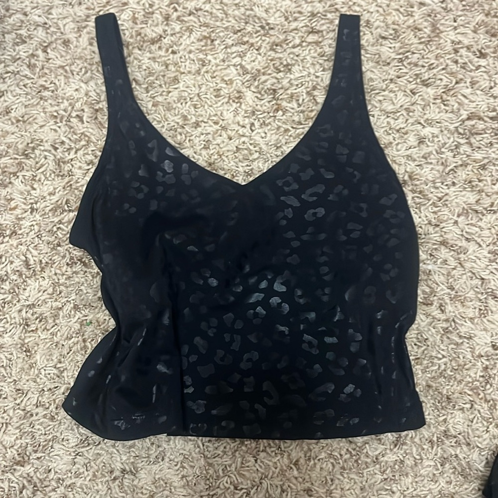 Leopard athletic cropped tank